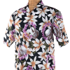 Newt's retro-print aloha shirt with the Ukulele design